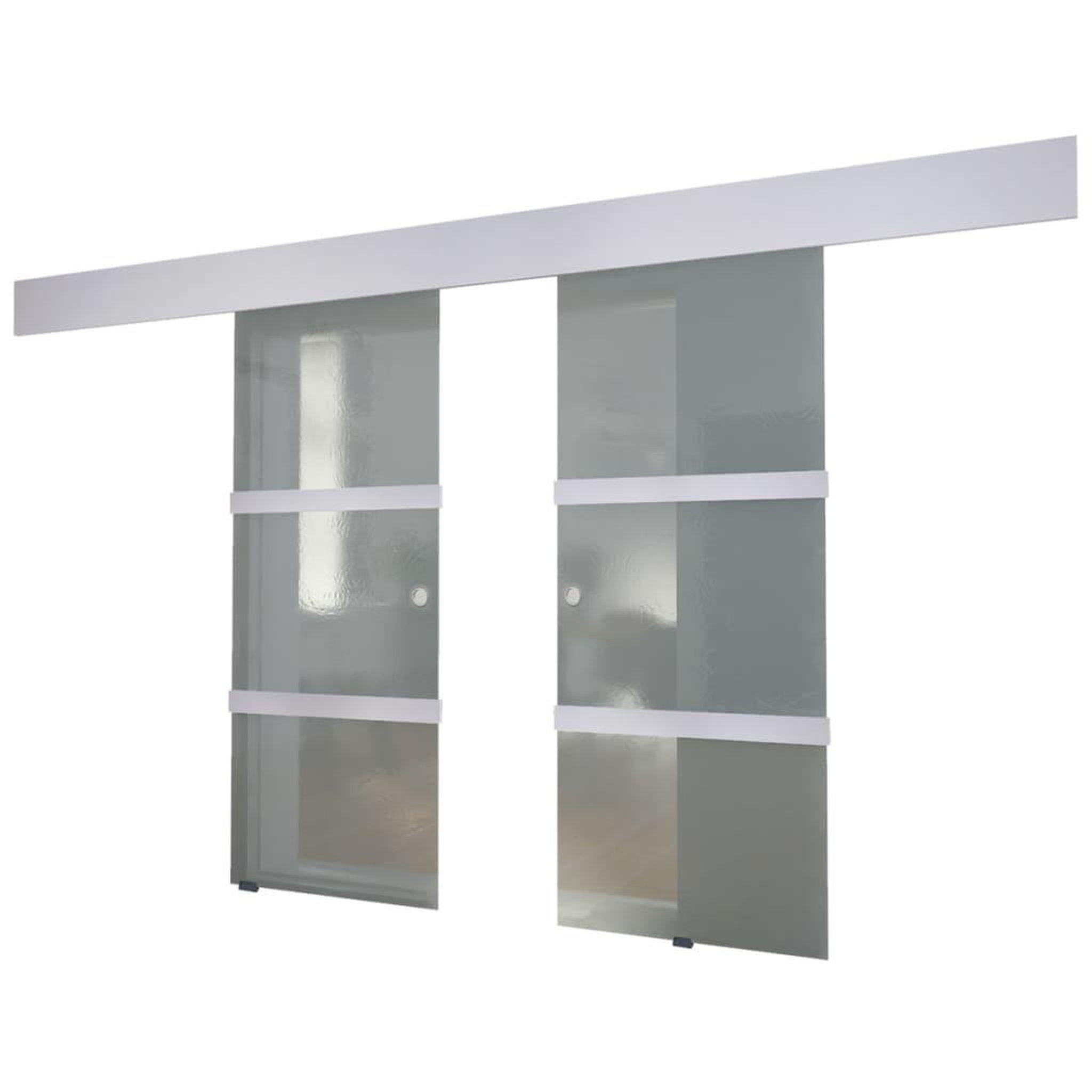 VIDAXL Porte double coulissante verre