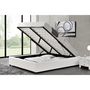 Voir la diapositive 2 : CONCEPT USINE Structure de lit avec coffre 140 x 190 cm blanc KENNINGTON