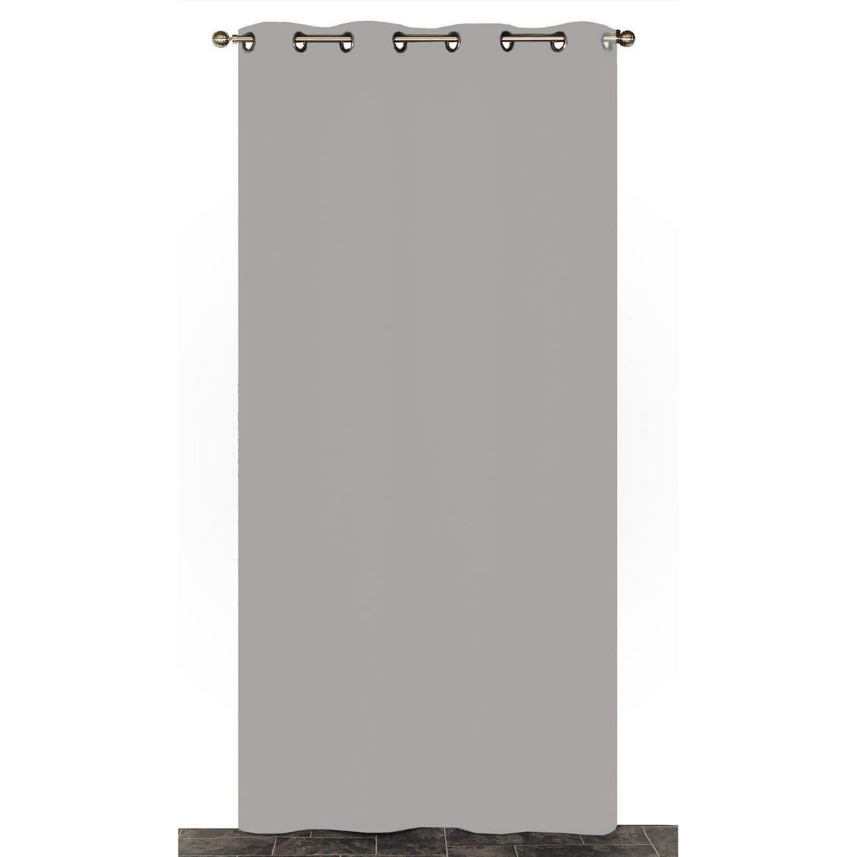 Rideau occultant uni à oeillets en polyester