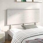 VIDAXL Tete de lit Blanc 144x6x82,5 cm Bois massif de pin