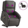 Voir la diapositive 2 : VIDAXL Fauteuil inclinable de massage electrique gris cuir veritable