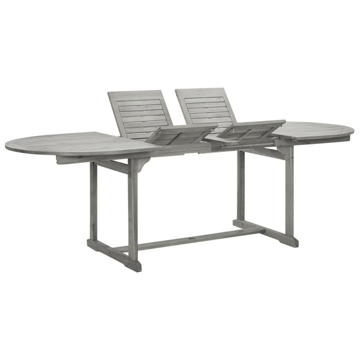 VIDAXL Table a dîner de jardin (160-240)x100x75cm Bois d'acacia massif