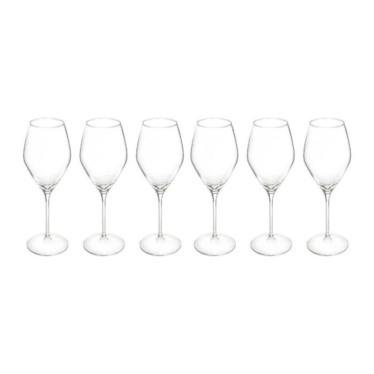 SECRET DE GOURMET Lot de 6 Verres à Vin  Silvia  34cl Transparent
