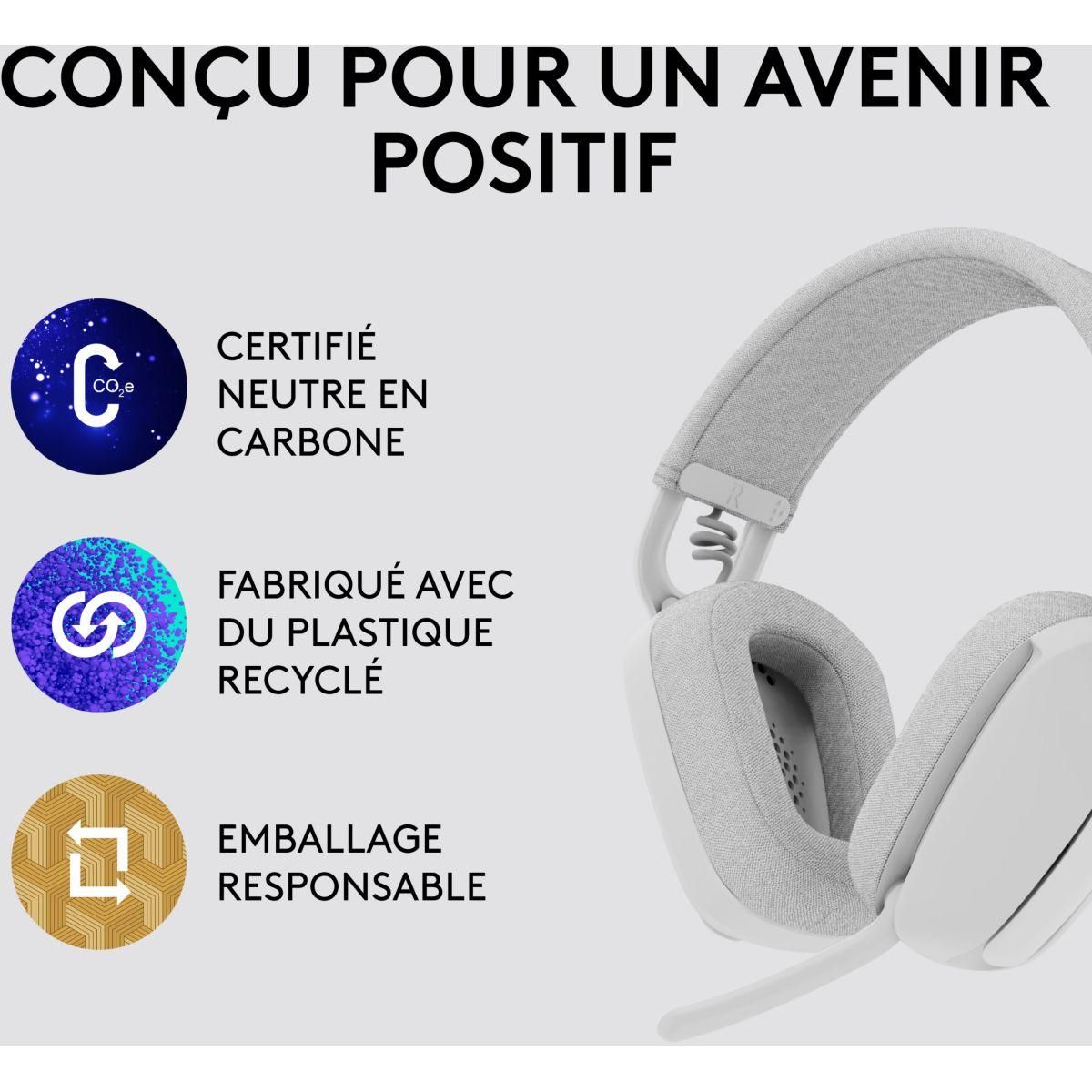 Logitech Micro-casque Zone Vibe 100 Blanc