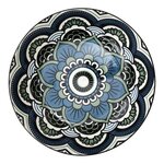 Paris Prix Lot de 6 Assiettes Creuses  Mandala  20cm Bleu