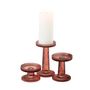 Voir la diapositive 3 : Paris Prix Lot de 3 Chandeliers en Verre  Nelly  16cm Orange
