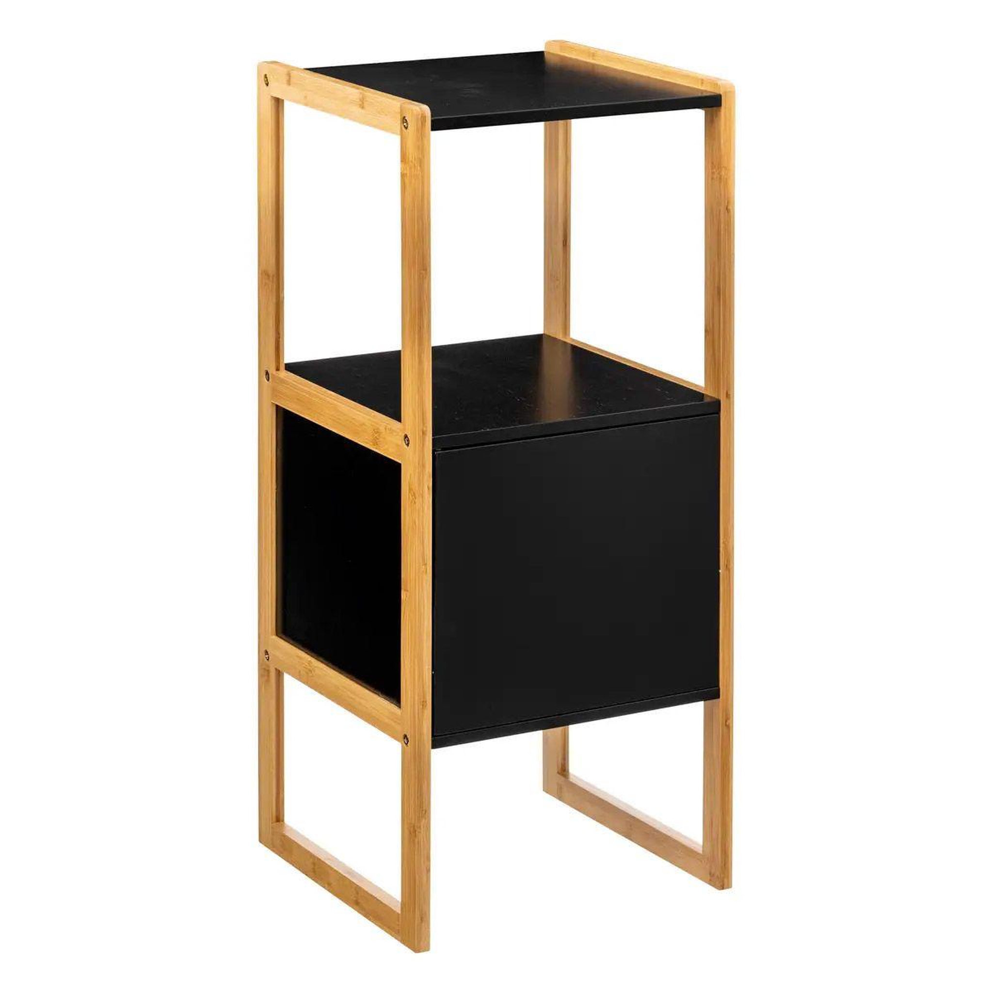 Voir la diapositive 1 : FIVE Meuble bas 1 porte  natureo  80cm noir