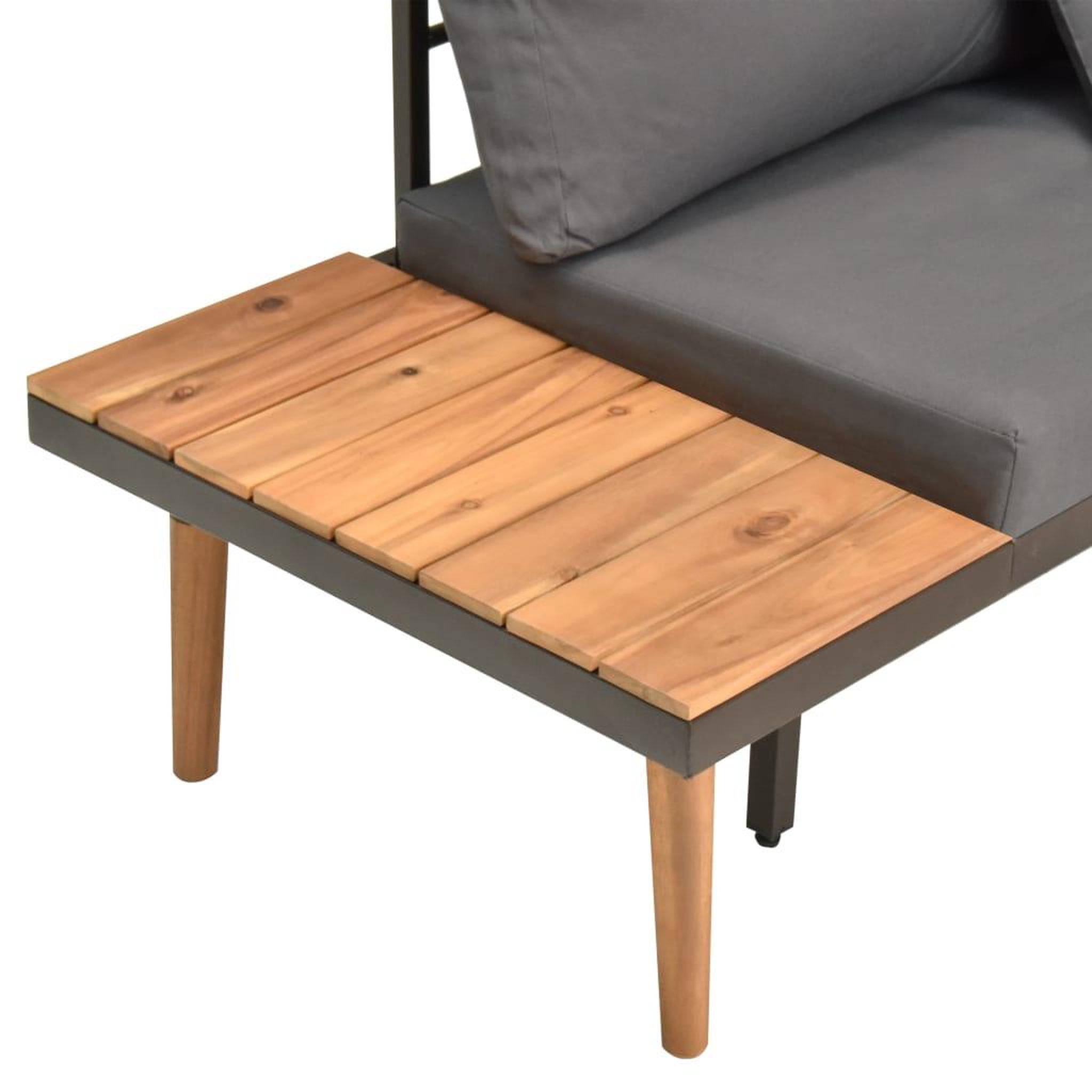 Voir la diapositive 5 : VIDAXL Salon de jardin 4 pcs avec coussins bois d'acacia solide