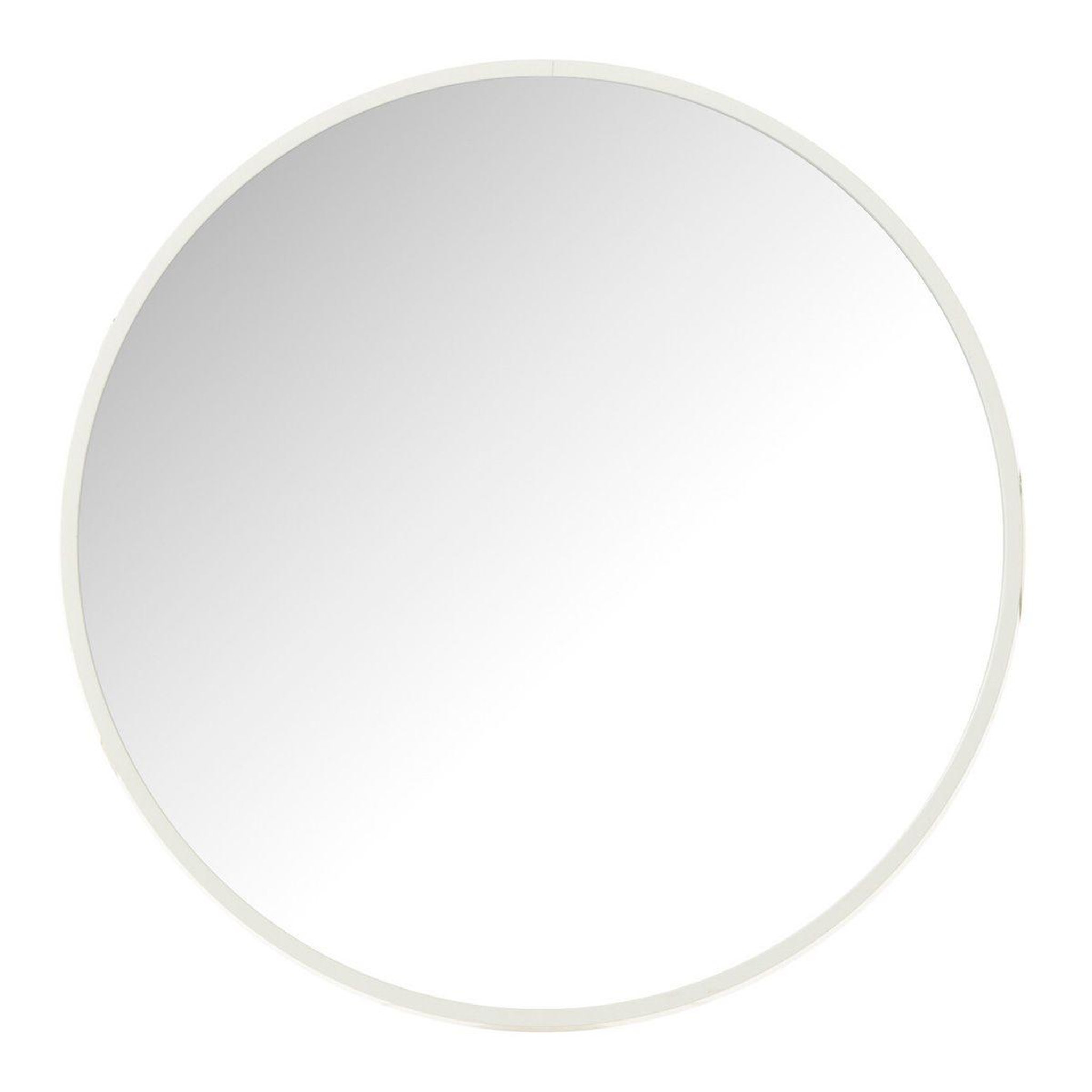J-LINE Miroir Mural Rond  Alicia  40cm Blanc