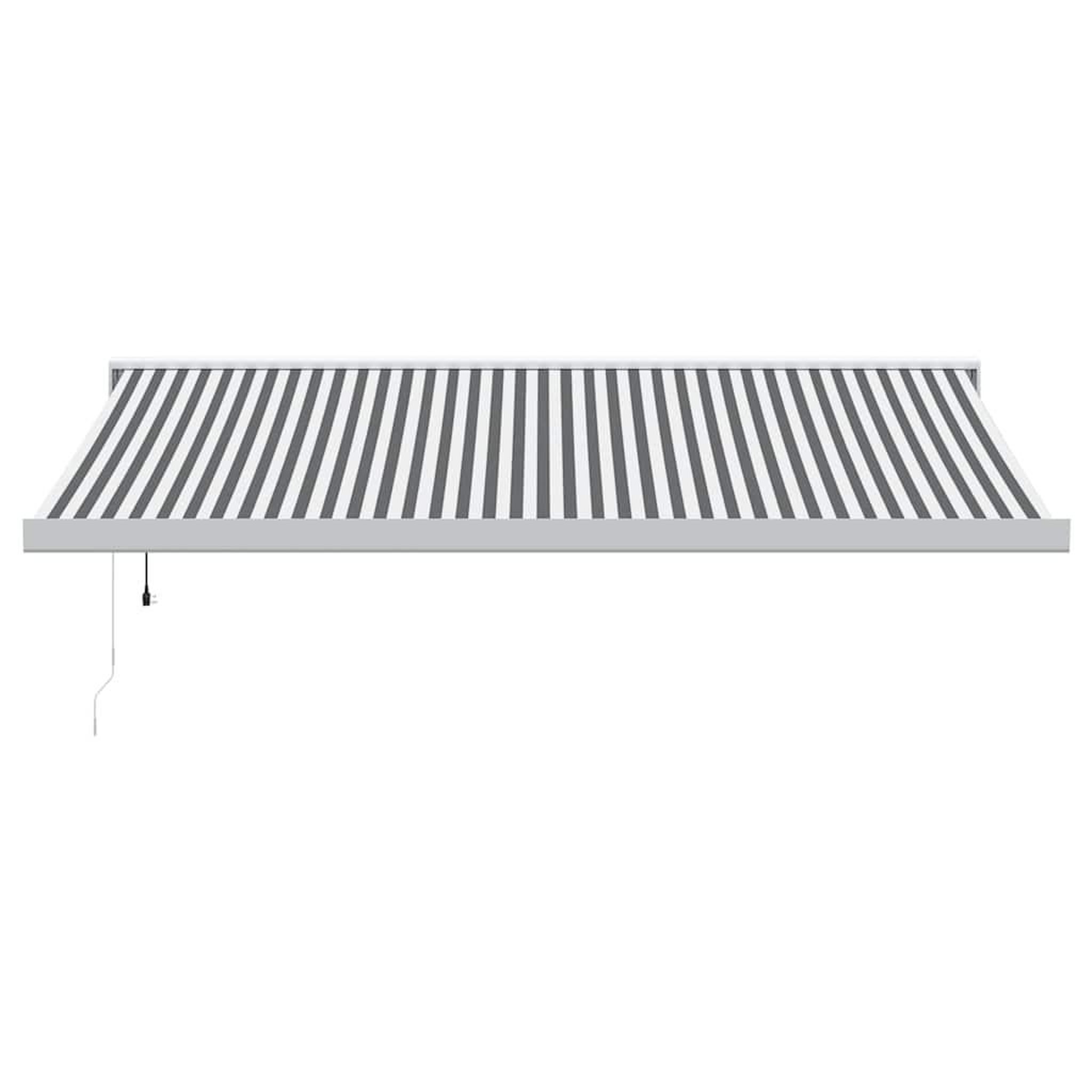 Voir la diapositive 2 : VIDAXL Auvent retractable anthracite et blanc 4,5x3 m tissu/aluminium