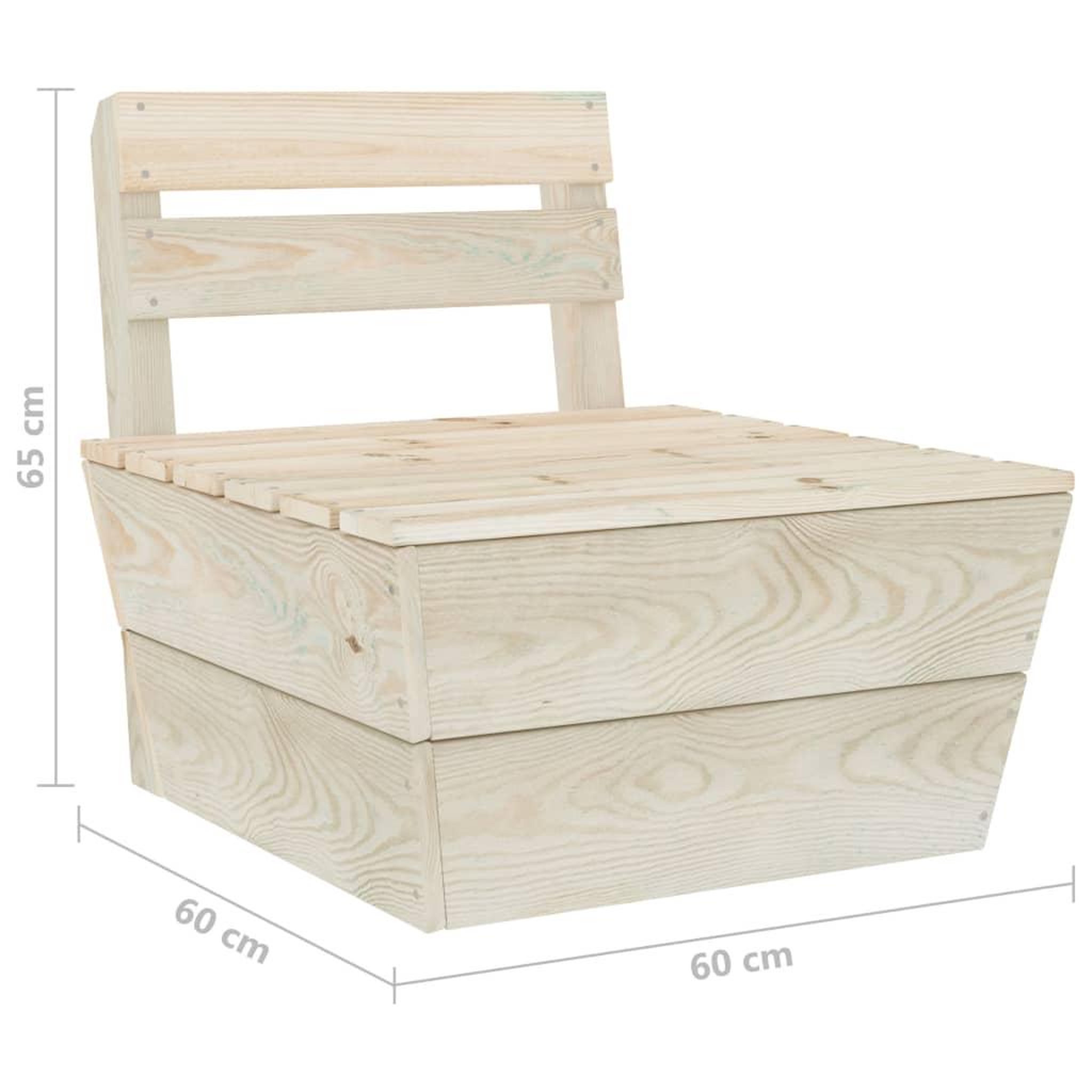 Voir la diapositive 6 : VIDAXL Salon de jardin palette 3 pcs Bois d'epicea impregne