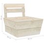 Voir la diapositive 6 : VIDAXL Salon de jardin palette 3 pcs Bois d'epicea impregne