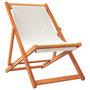Voir la diapositive 3 : VIDAXL Chaises de plage pliables lot de 2 blanc creme tissu