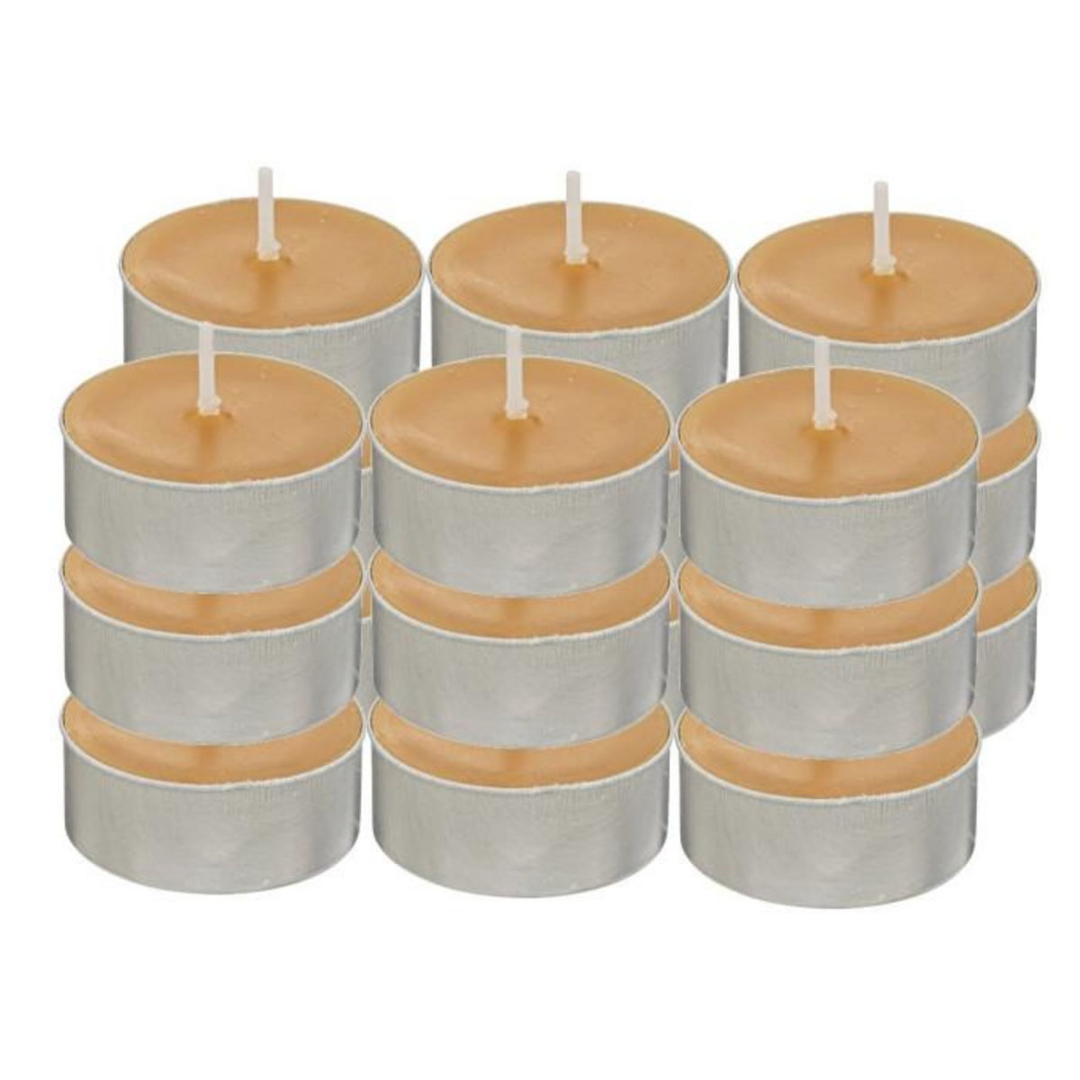 ATMOSPHERA Lot de 18 Bougies Chauffe-Plat  Hugo  3,7cm Moutarde