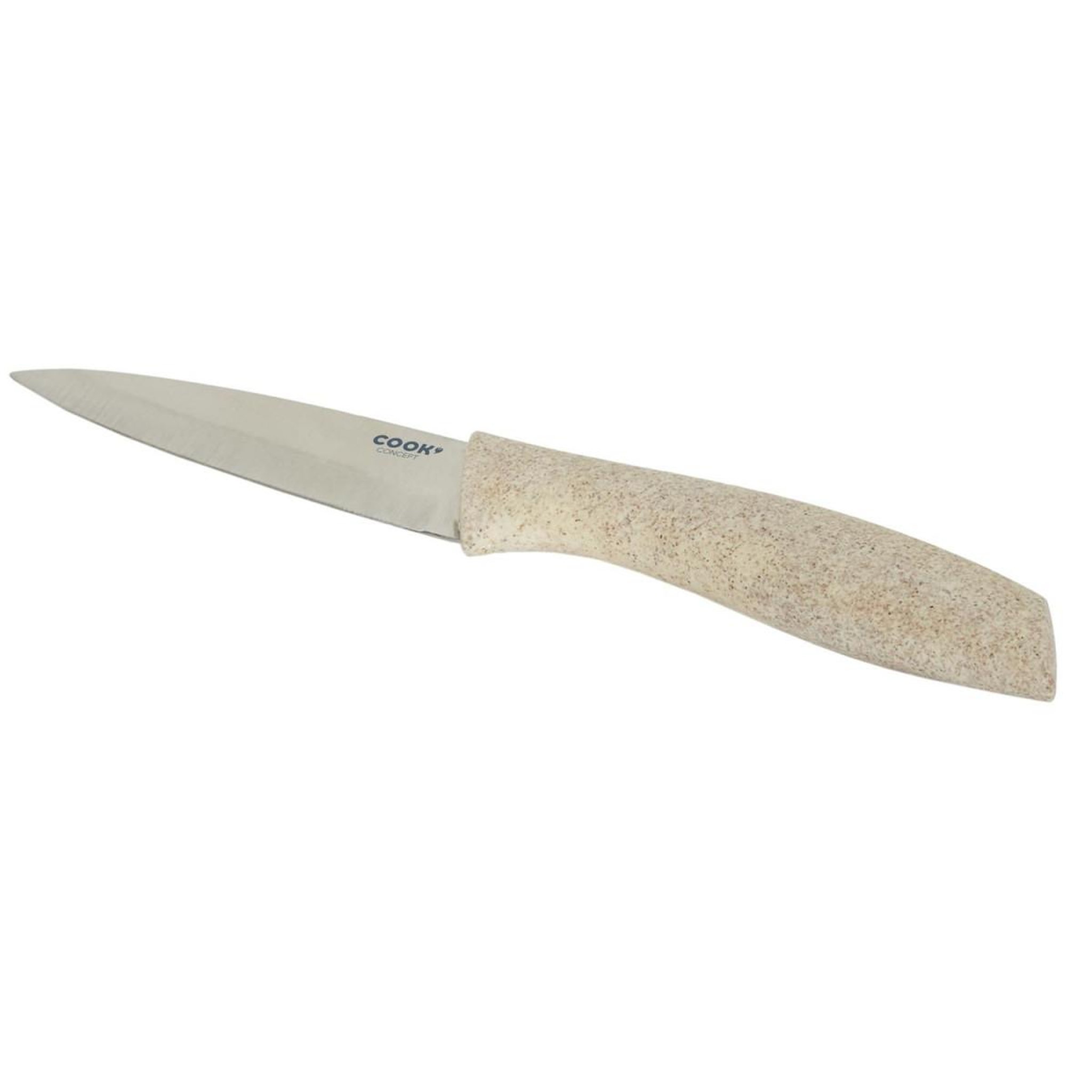 Voir la diapositive 4 : COOK CONCEPT Lot de 4 Couteaux & Éplucheur  Inox  31cm Beige