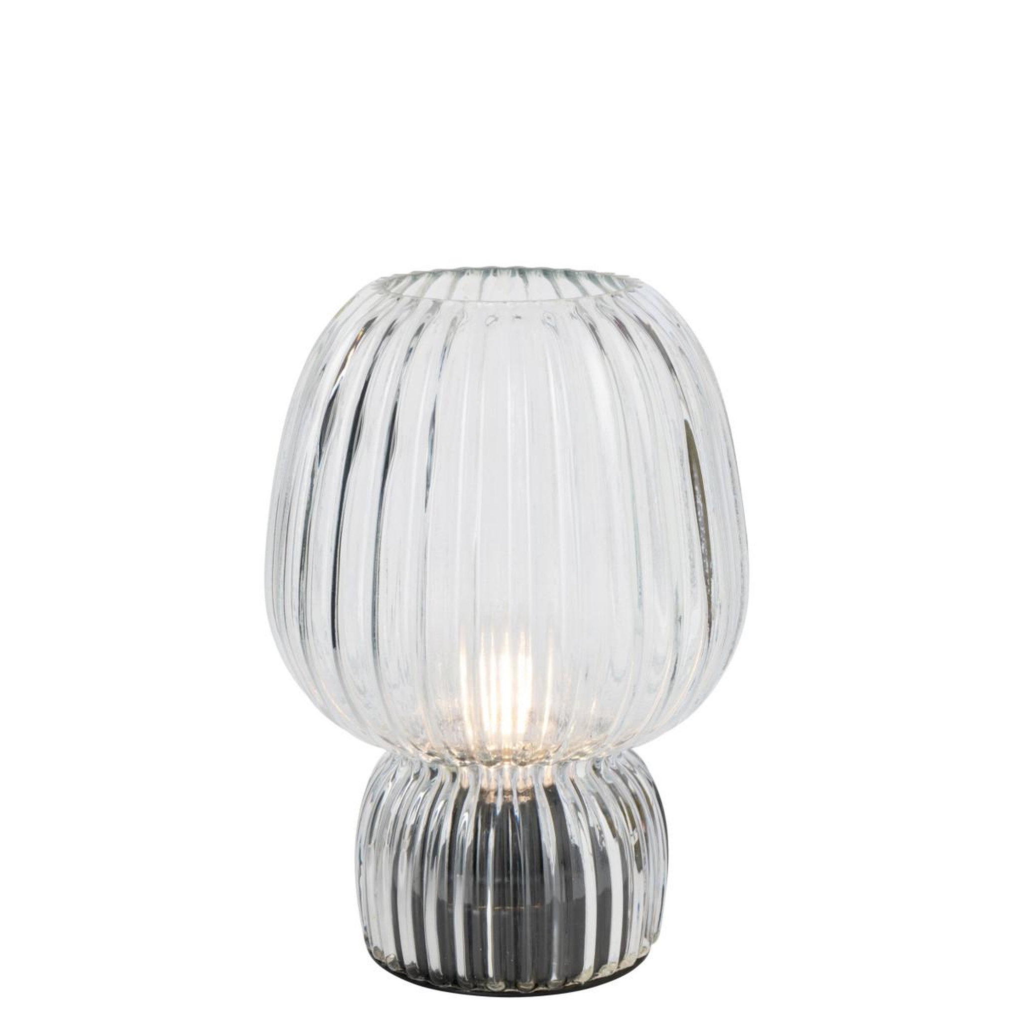 Voir la diapositive 2 : J-LINE Lampe à poser sans fil en verre  aura  21cm transparent