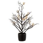 Paris Prix Plante Artificielle  Arbre & Feuilles  44cm Noir & Or