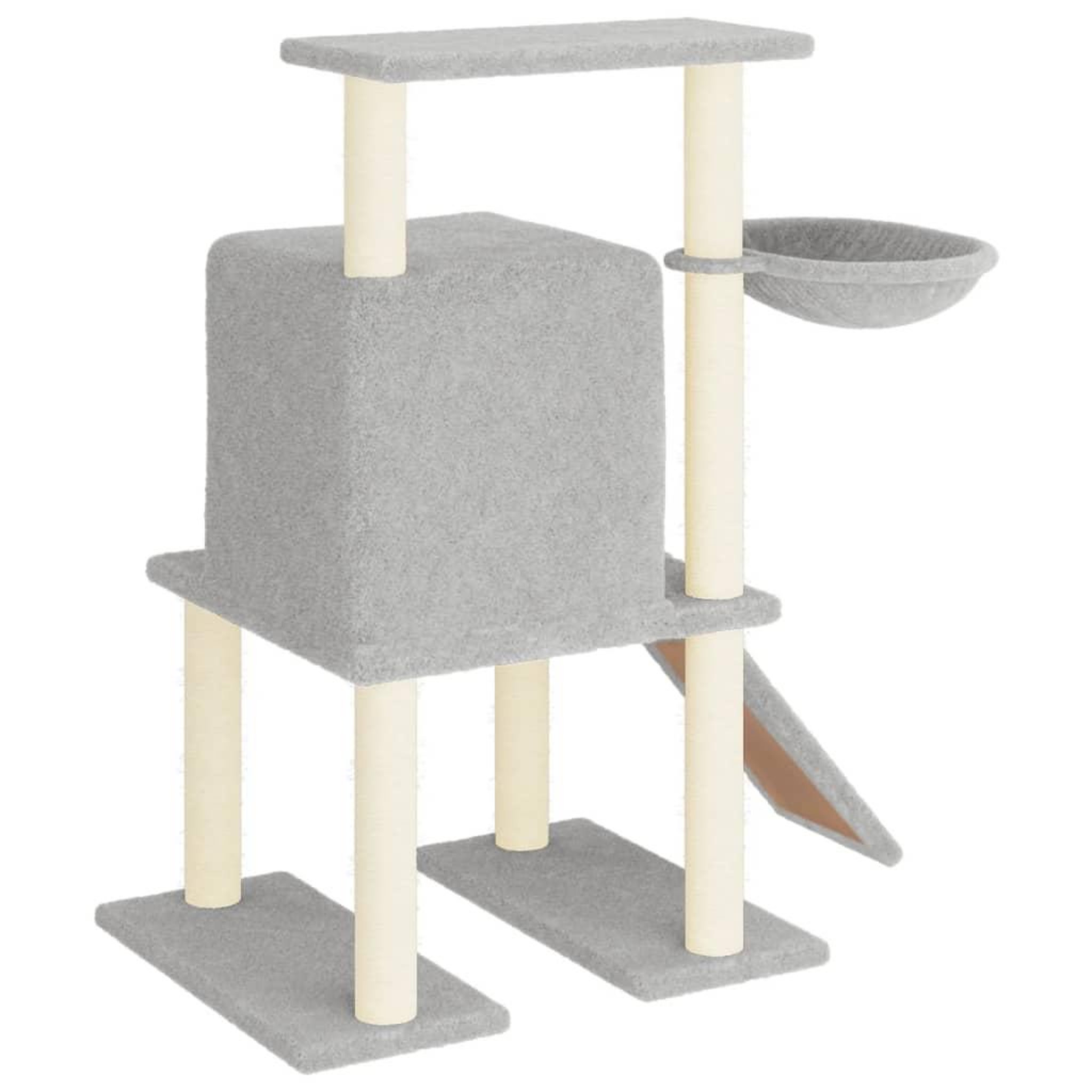 Voir la diapositive 5 : VIDAXL Arbre a chat avec griffoirs en sisal Gris clair 96,5 cm