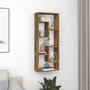 Voir la diapositive 1 : VIDAXL Etagere murale Chene fume 36x16x90 cm Bois d'ingenierie
