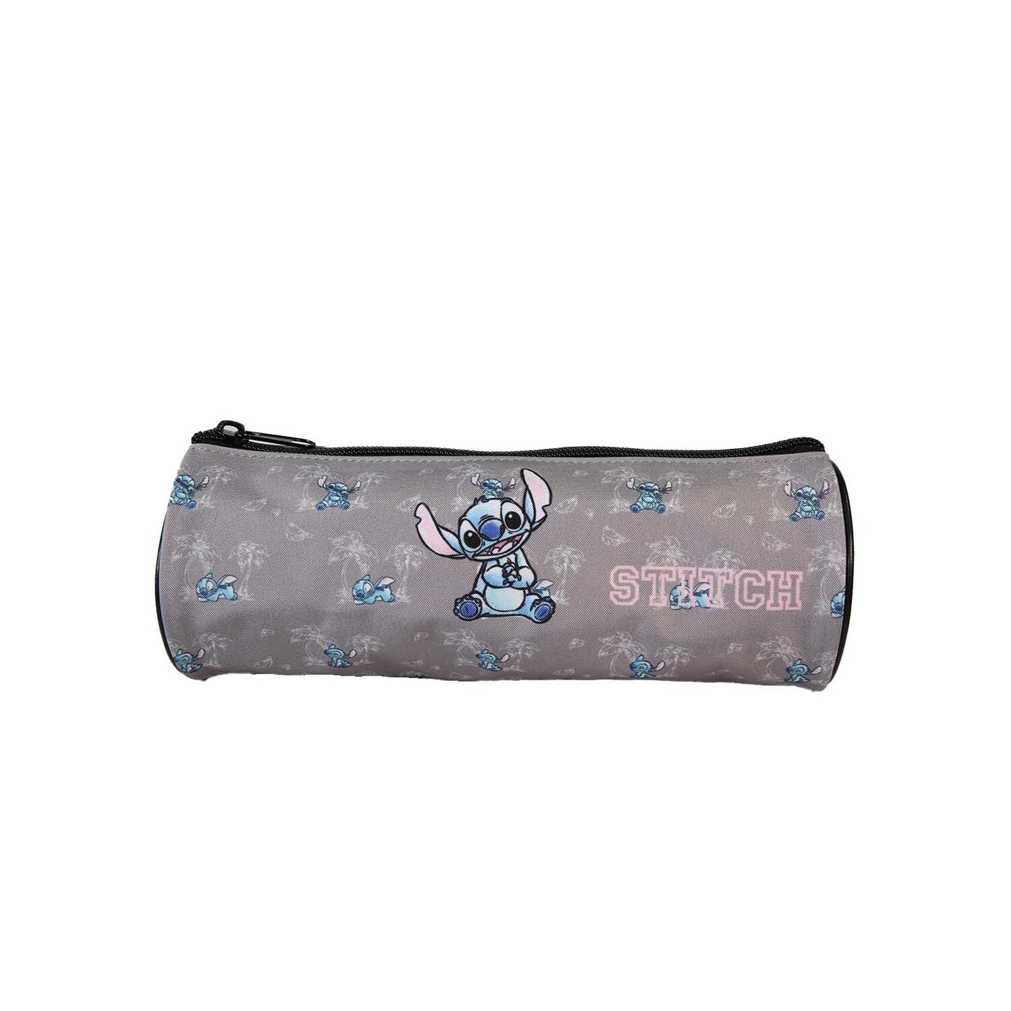 Voir la diapositive 4 : Bagtrotter Stitch- Trousse scolaire ronde - Gris - 1 compartiment