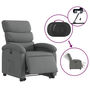 Voir la diapositive 5 : VIDAXL Fauteuil inclinable electrique gris fonce tissu