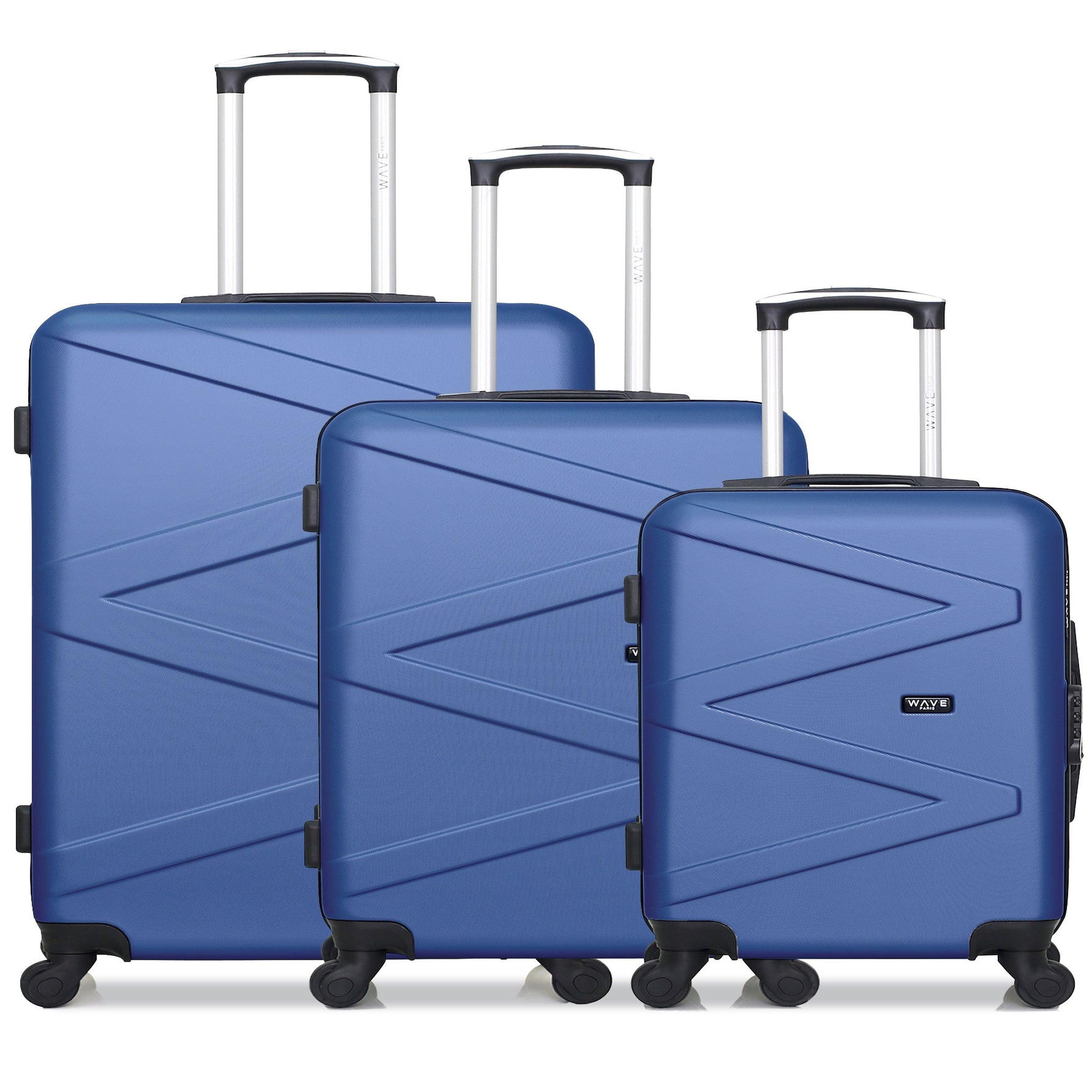 WAVE PARIS Wave paris - lot de 3 - valise grand format, valise weekend et valise cabine amazone