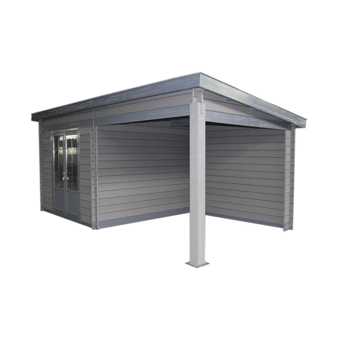 GREEN OUTSIDE Abri de jardin bois - Toit plat - 14,3m² - COLO