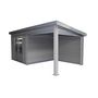 Voir la diapositive 4 : GREEN OUTSIDE Abri de jardin bois - Toit plat - 14,3m² - COLO