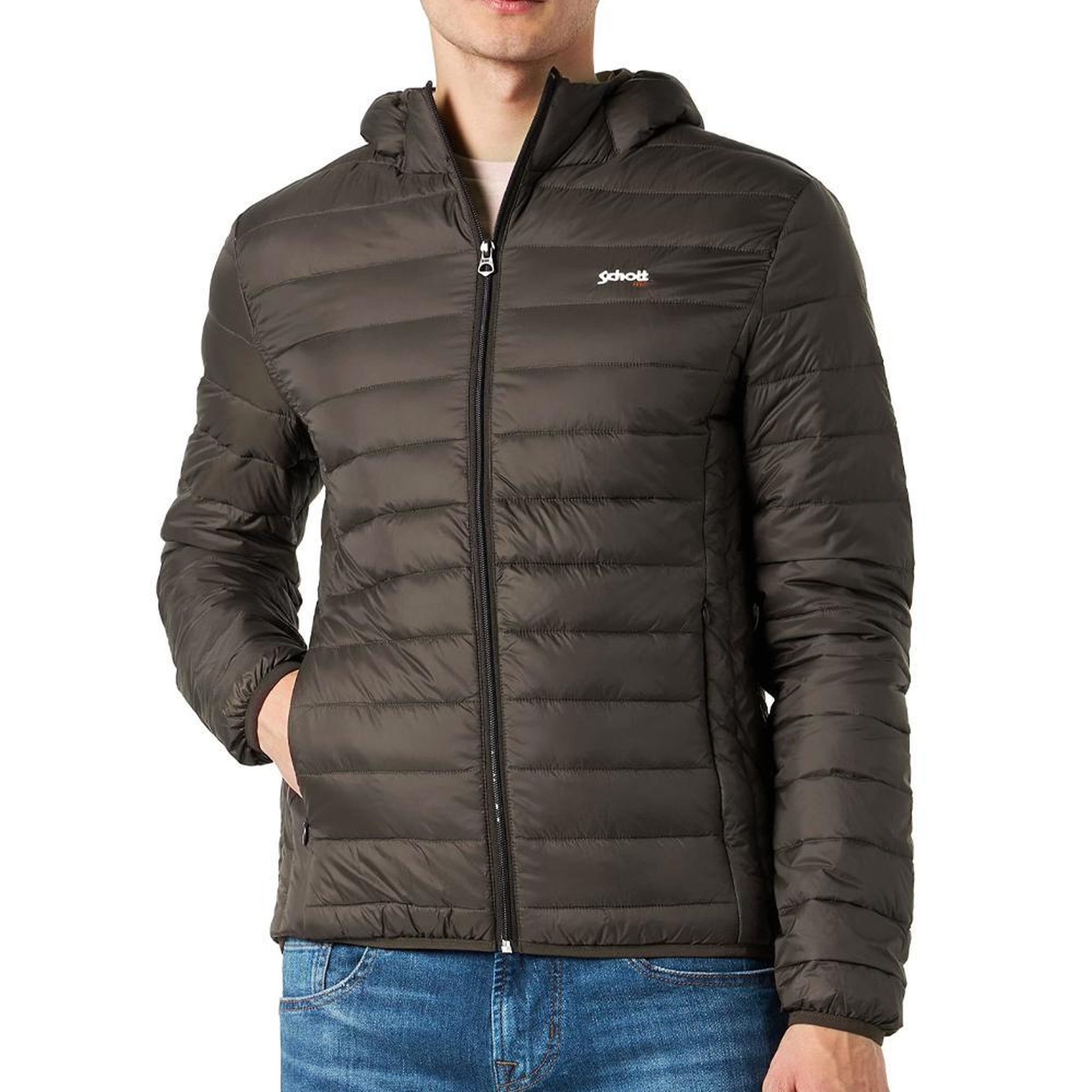 Schott Doudoune Marron Homme Schott SILVERADORS. Coloris disponibles : Marron