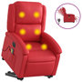 Voir la diapositive 2 : VIDAXL Fauteuil inclinable de massage electrique rouge similicuir