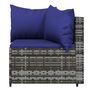 Voir la diapositive 5 : VIDAXL Canapes d'angle de jardin et coussins 2 pcs gris resine tressee