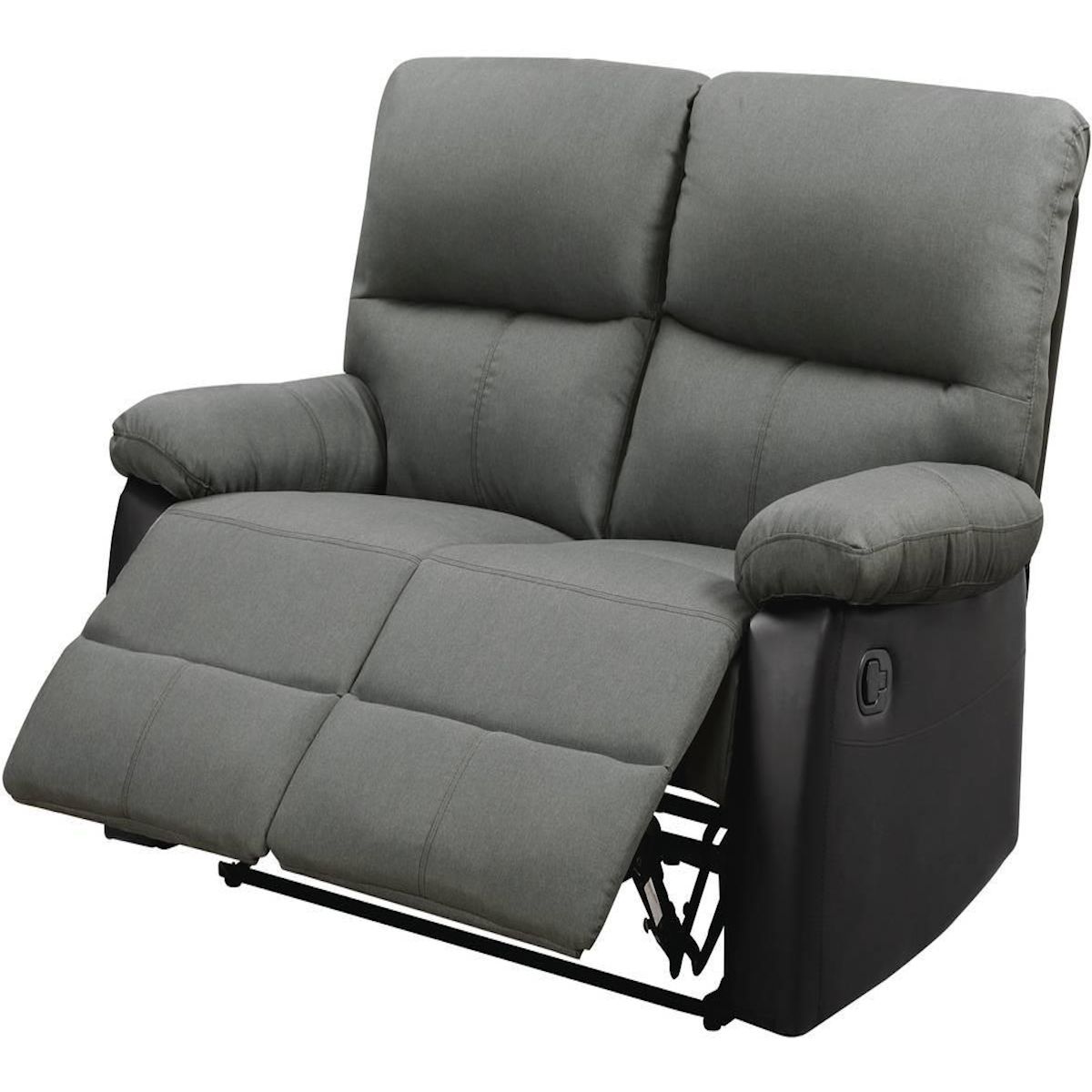 Habitat et Jardin Canapé relax  Lincoln  - 147 x 89 x 103 cm - 2 places - Noir / Gris foncé