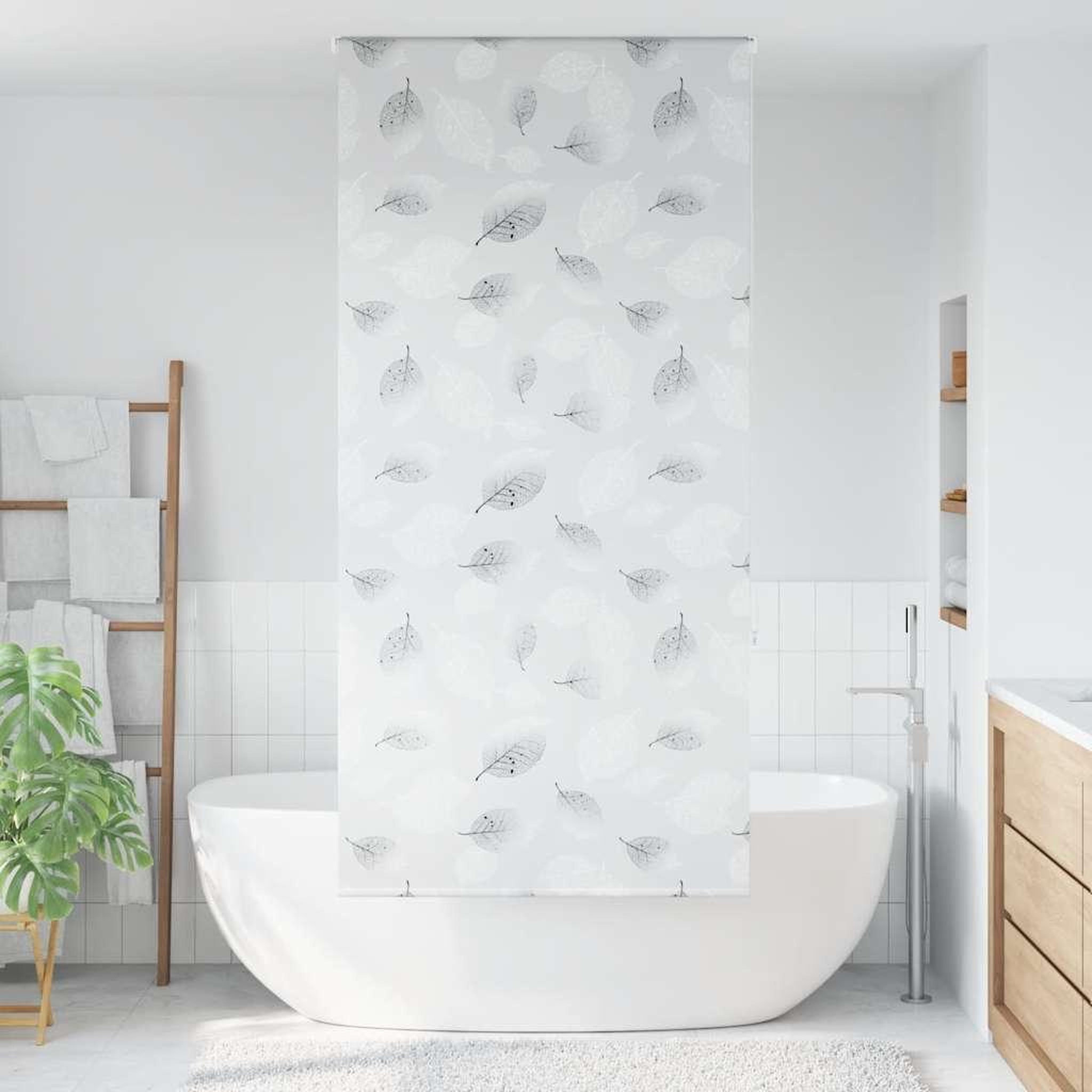 Voir la diapositive 2 : VIDAXL Store enrouleur de douche 90x240 cm largeur du tissu 86 cm
