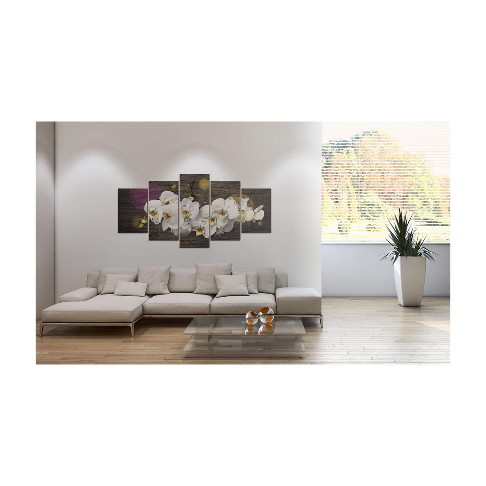 Voir la diapositive 2 : Paris Prix Tableau imprimé 5 panneaux  comme un nuage blanc