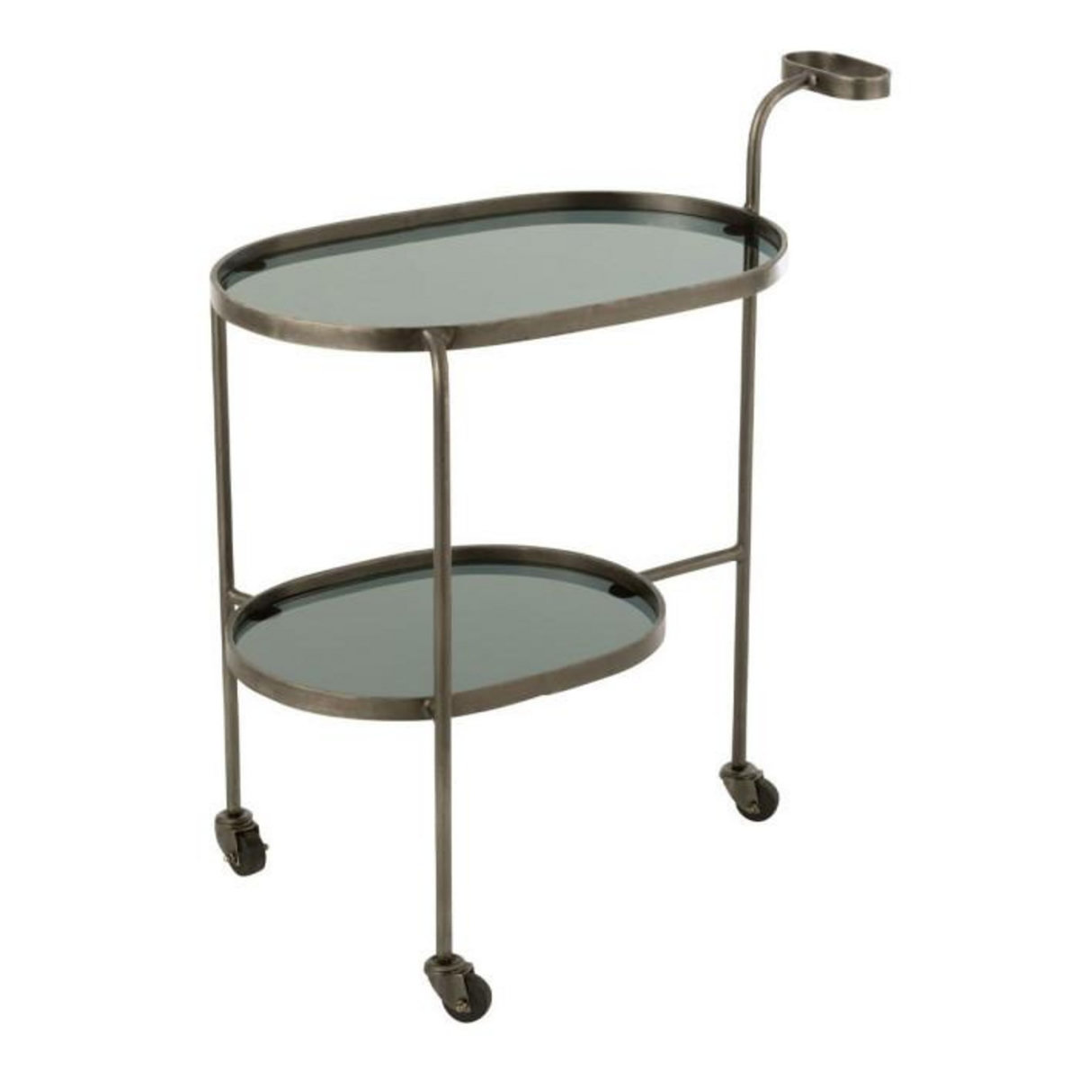 Paris Prix Desserte de Cuisine en Métal  2 Niveaux  84cm Gris