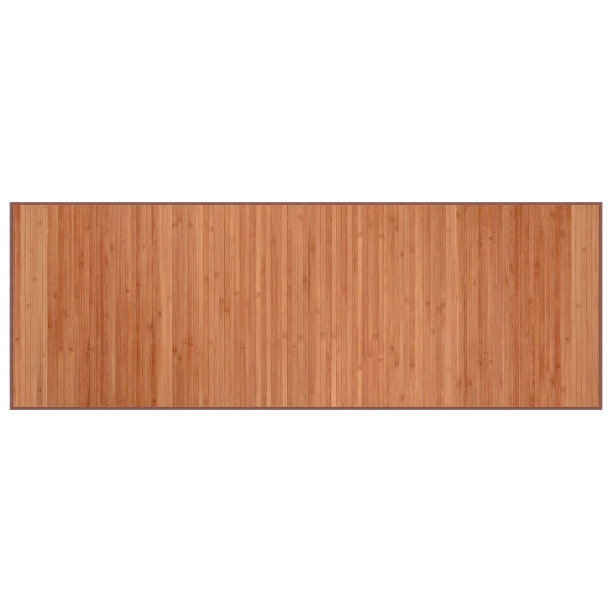 Voir la diapositive 2 : VIDAXL Tapis rectangulaire marron 70x200 cm bambou