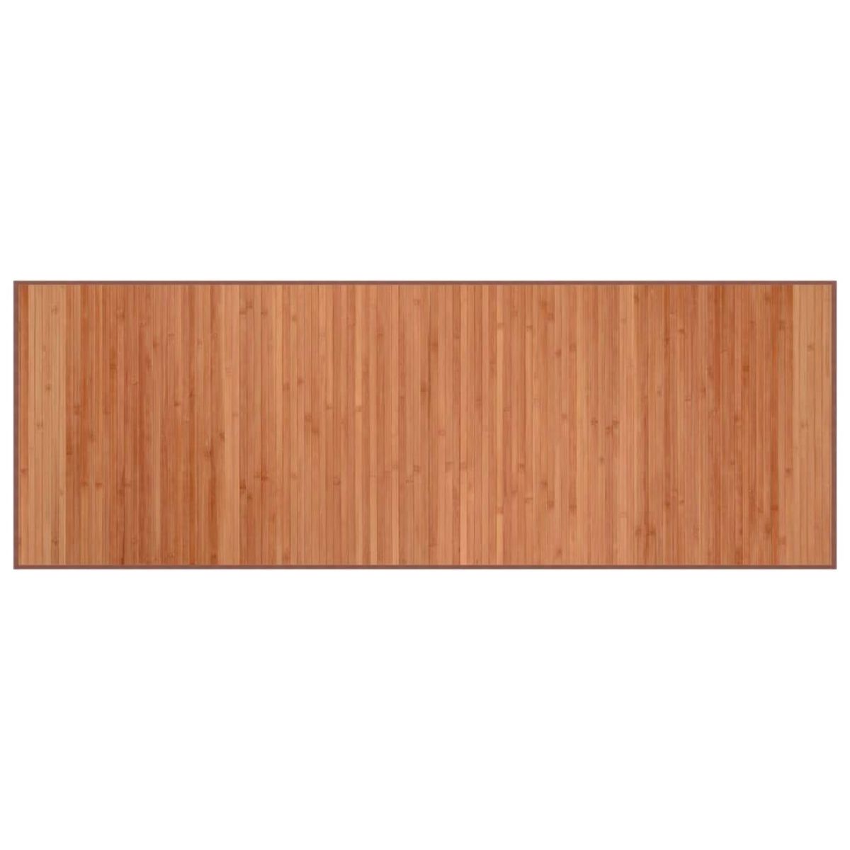 VIDAXL Tapis rectangulaire marron 70x200 cm bambou