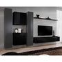 Voir la diapositive 1 : Paris Prix Meuble TV Mural Design  Switch VI  330cm Noir & Gris