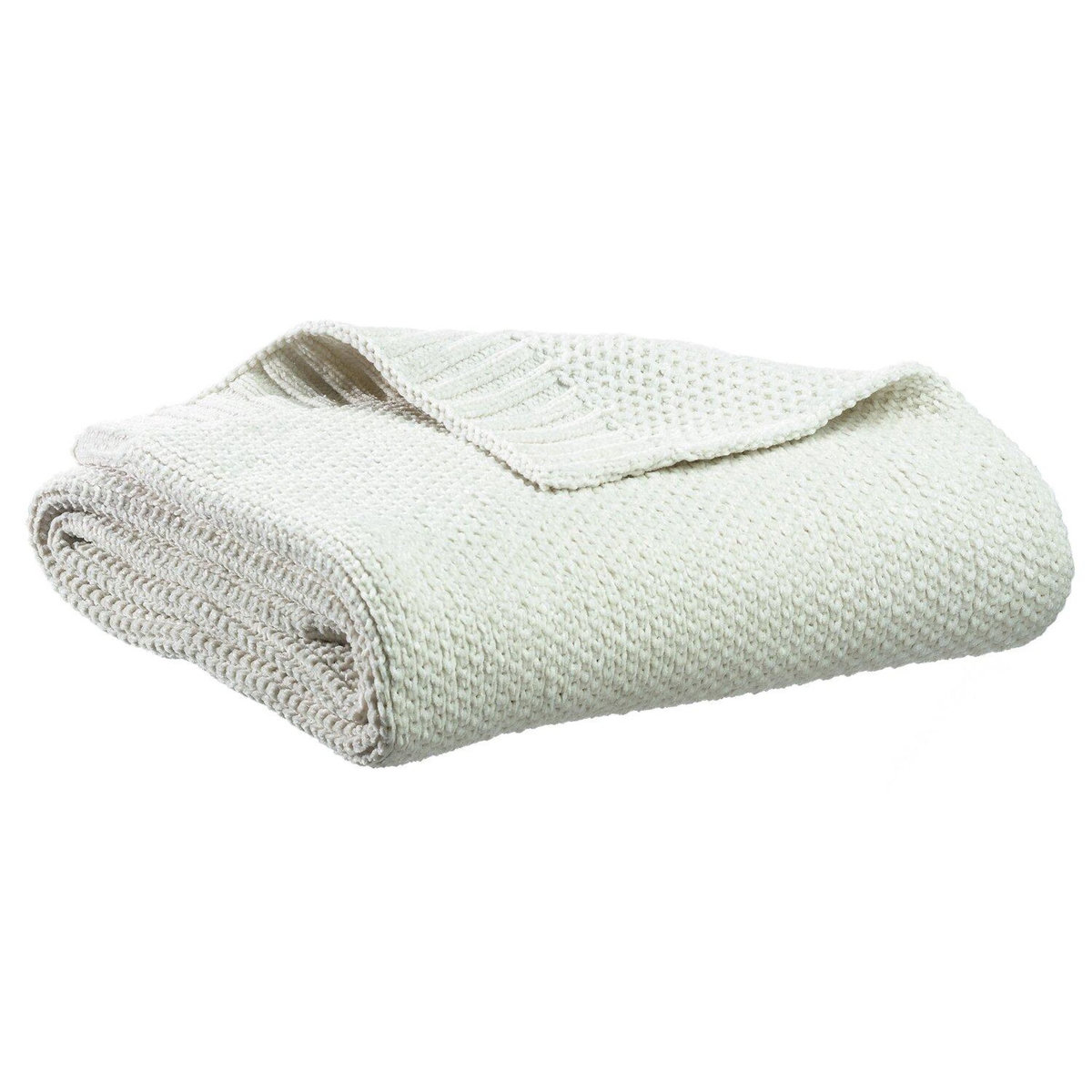 Les Ateliers du Linge Plaid melia 140x180cm neige