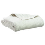 Les Ateliers du Linge Plaid melia 140x180cm neige