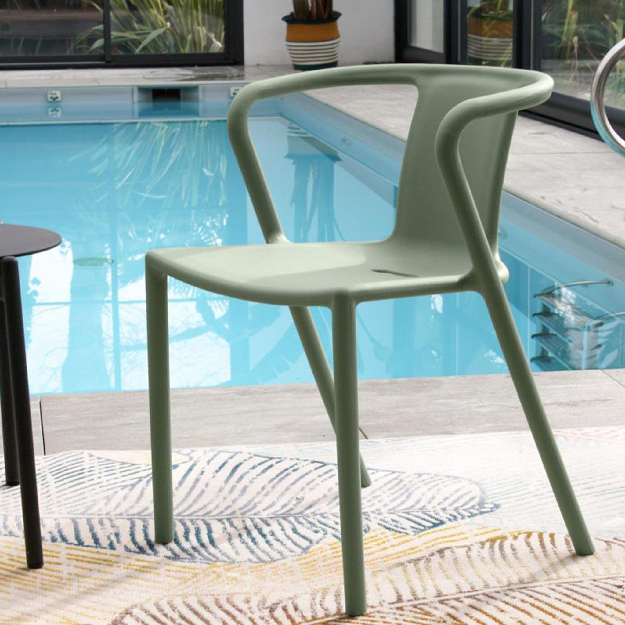 Voir la diapositive 5 : Paris Prix Lot de 2 fauteuils de jardin empilables  diego  72cm vert olive