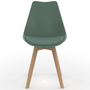 Voir la diapositive 3 : ID MARKET Lot de 4 chaises scandinaves SARA mix color gris clair, blanc, gris foncé, vert