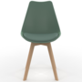 Voir la diapositive 3 : ID MARKET Lot de 4 chaises scandinaves SARA mix color gris clair, blanc, gris foncé, vert