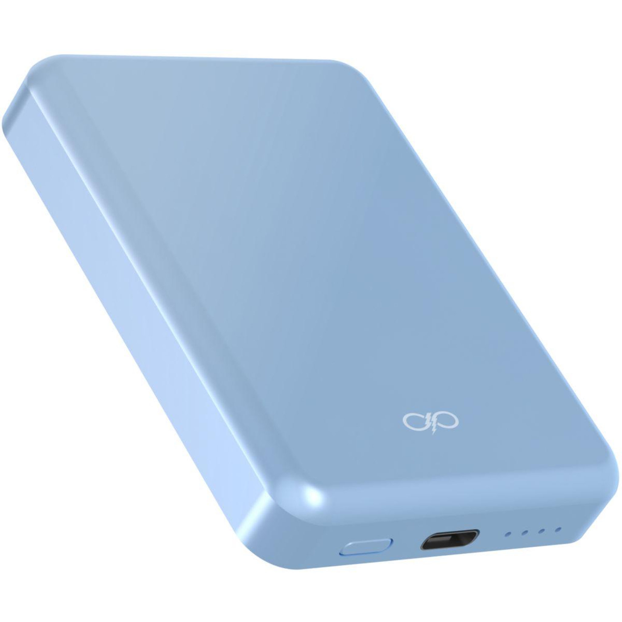 Voir la diapositive 3 : FORCE POWER Batterie externe 5000 mah usb c 15w mini magnet bleu