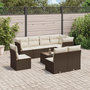 Voir la diapositive 1 : VIDAXL Salon de jardin avec coussins 9 pcs marron resine tressee