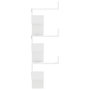 Voir la diapositive 5 : VIDAXL Etagere d'angle murale blanc 45x45x147 cm bois d'ingenierie