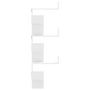 Voir la diapositive 5 : VIDAXL Etagere d'angle murale blanc 45x45x147 cm bois d'ingenierie