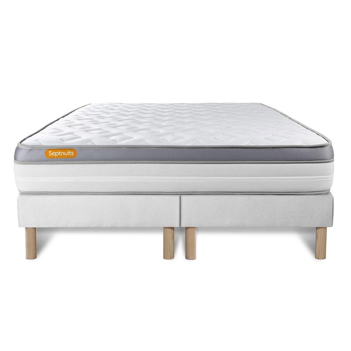 SEPTNUITS Matelas + double sommier Memo Zen Mousse à mémoire de forme 5 zones de confort MAXI épaisseur