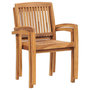 Voir la diapositive 3 : VIDAXL Chaises de jardin lot de 2 et coussins beige Bois teck massif