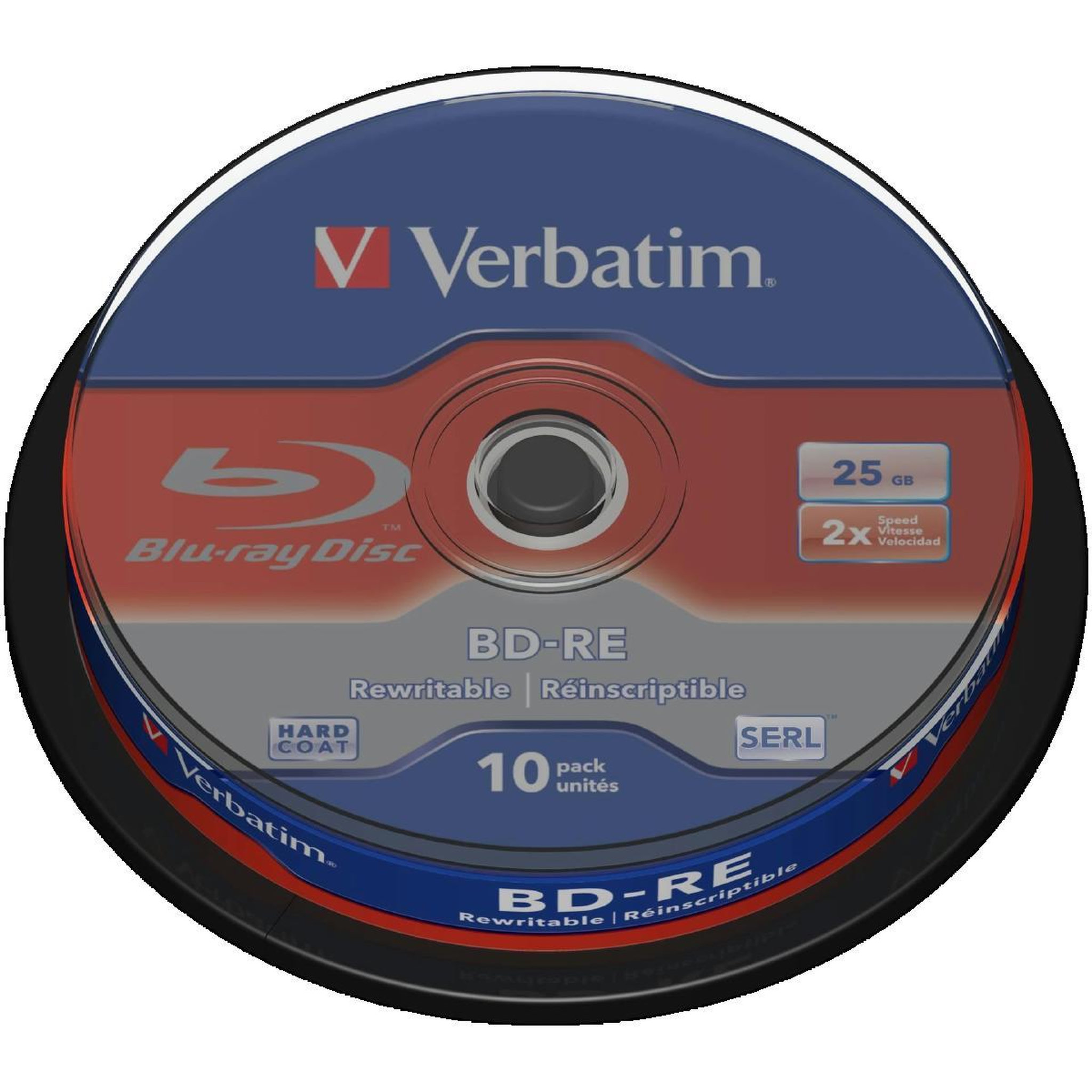 Verbatim Disques Blu-ray Réinscriptibles Verbatim BD-RE 25 Go 2x Pack de 10